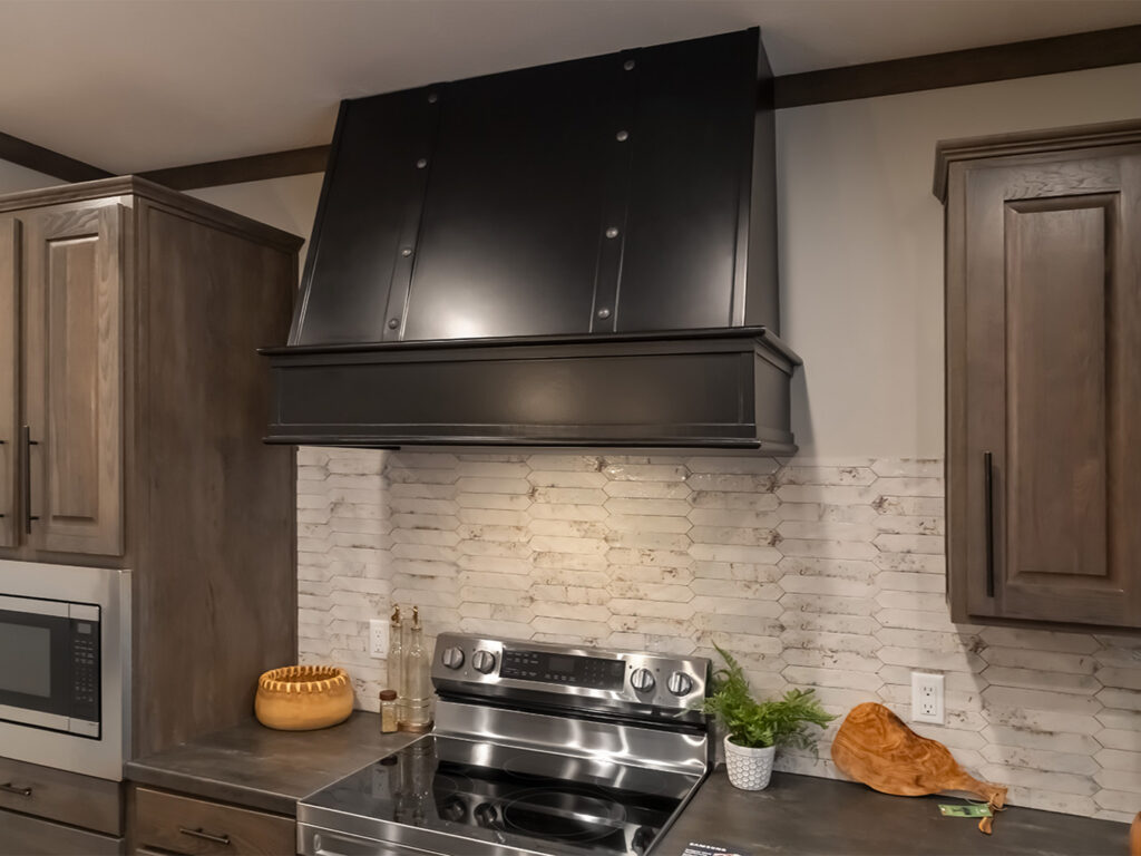 Black Banded Range Hood