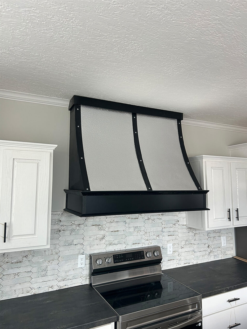 Silver Barrel Range Hood
