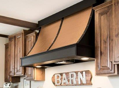 Copper Barrel Range Hood