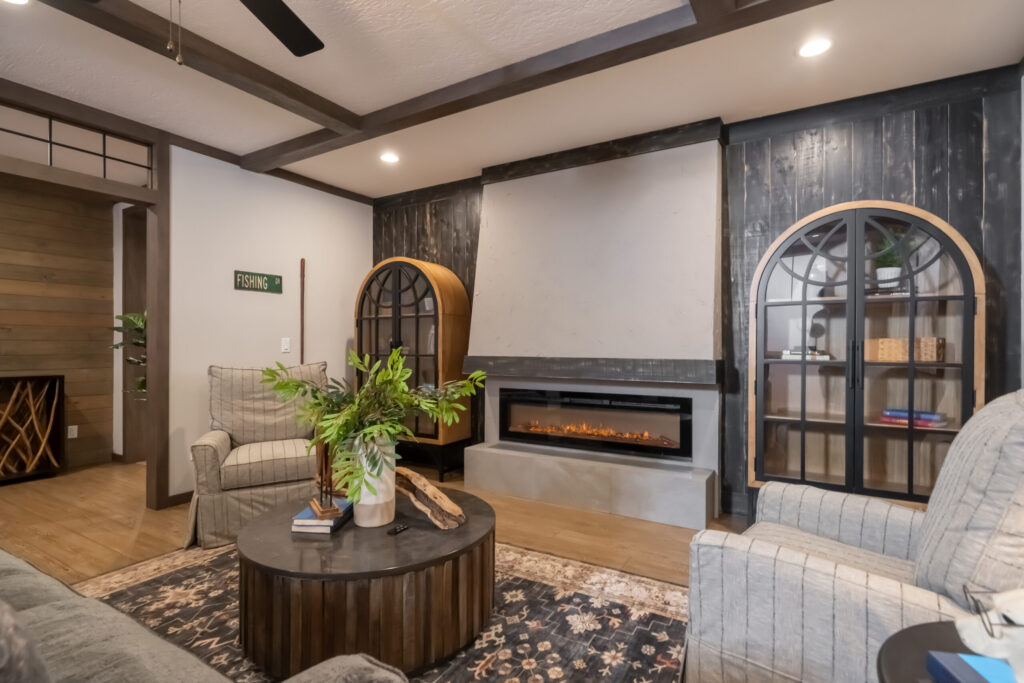 Stucco Fireplace